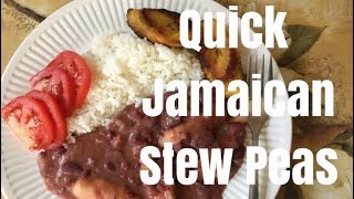 Quickest Way to Make Jamaican Stew Peas amp Rice [upl. by Pessa]