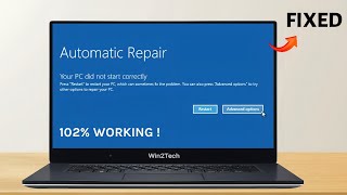 How To Fix Automatic Repair Loop in Windows 10 amp 11  Startup Repair Couldnt Repair Your PC 2024 [upl. by Bradway]