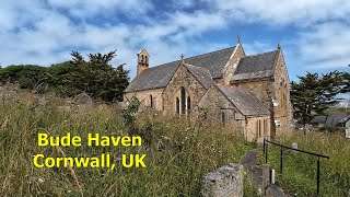 Bude Church and Churchyard Cornwall UK Beautiful coastal resort [upl. by Ystap]