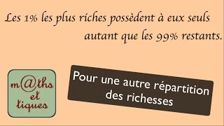 Les 1 les plus riches possèdent autant que les 99 restants et [upl. by Lemrej]