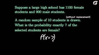 Lecture 35 Hypergeometric Probability Distribution and examples [upl. by Vincenta]