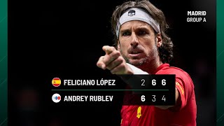 Lopez vs Rublev  SPAIN vs RTF  Group A Match 1 Highlights [upl. by Trstram]