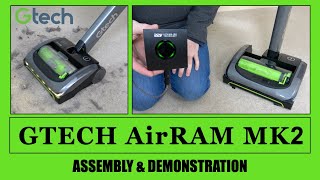 Gtech AirRam MK2 Cordless Vacuum Cleaner Assembly amp Demonstration [upl. by Yanrahs]