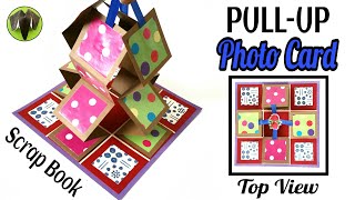 PullUp Photo Accordion Card for Scrap Book  DIY Tutorial by Paper Folds  733 [upl. by Phip462]