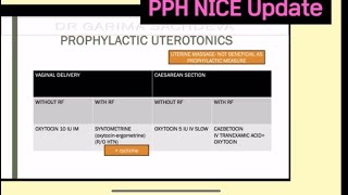 Update on the PPH management nice intrapartum care [upl. by Tratner]