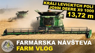 KRÁLI LEVICKÝCH POLÍ   2x John Deere X9 1000 amp JD HD45X 1372m  Farmárska Návšteva66 [upl. by Tootsie]