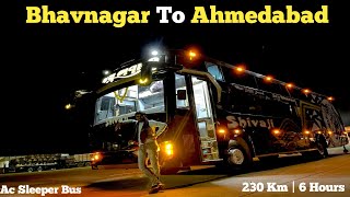 NEW JAY BHAVANI TRAVELS AC SLEEPER BUS NIGHT JOURNEY  BHAVNAGAR TO AHMEDABAD FULL NIGHT JOURNEY [upl. by Shoshanna174]