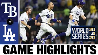 Dodgers win 2020 World Series over Rays  RaysDodgers World Series Game 6 Highlights 102720 [upl. by Mccully]