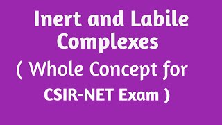 Inert and Labile Complexes Whole concept for csirnet exam [upl. by Sinnard]