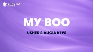 My Boo  Usher Alicia Keys Karaoke with Lyrics  No Lead Vocal [upl. by Emiaj]