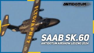 ANTIDOTUM AIRSHOW LESZNO 2024  SAAB SK60  4K [upl. by Arnulfo246]