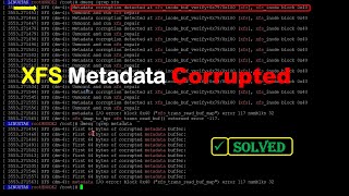 xfs repair Filesystem Errors in linux  how to fix XFS metadata corruption in redhat  linuxtak [upl. by Aihsatan48]