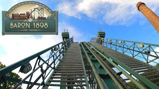 Baron 1898 Dive Coaster 4K Front Seat POV  Efteling [upl. by Sev]