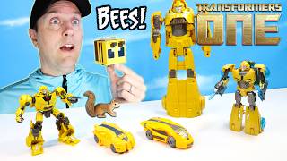 Transformers ONE Movie Toys Bumblebee Energon Glow Bee Collection Review [upl. by Ahsiuqat]