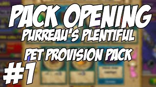 Wizard101 Pack Opening  Purreaus Plentiful Pet Provision Pack 1 [upl. by Rma]