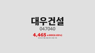 대우건설주가분석047040 2024년 07월 18일기준 [upl. by Seedman]