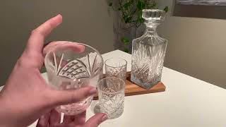 Godinger Dublin Whiskey Decanter Bar Set with 4 Old Fashioned Glasses Review [upl. by Aridan670]