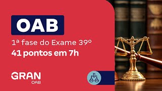 1ª fase do 39º Exame OAB  41 pontos em 5h [upl. by Asiruam]