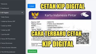 CARA TERBARU MENCETAK KARTU INDONESIA PINTAR  KIP DIGITAL  DI SIPINTAR ENTERPRISE [upl. by Nylarahs604]