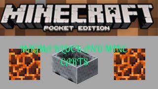 MCPE magma blocks and mine carts Minecraft pocket edition [upl. by Pappano542]