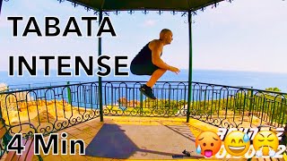 Tabata intense workout 4 Min  HIIT [upl. by Annaeoj]