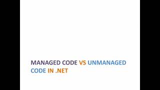 difference between managed code and unmanaged code in C Arabic بالعربي [upl. by Yanetruoc]