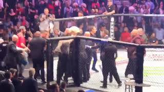 UFC 229 BEST ANGLE ON CAGE BRAWL 😱 Conor vs Khabib [upl. by Dorran]