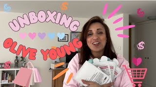 UNBOXING OLIVE YOUNG  skin care tratamientos para el pelo maquillaje 💄🧖🏽‍♀️💆🏽‍♀️ [upl. by Aissirac]