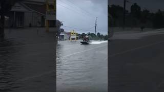 Airboat in Hurricane Idalia florida airboat hurricane hurricaneidalia [upl. by Nets]