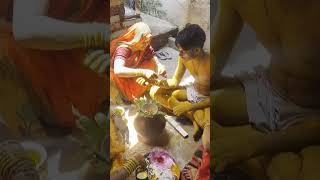 haldi ceremony ❤️ haldi haldiceremony haldigeet shots groom wedding marriedlife love [upl. by Duile]