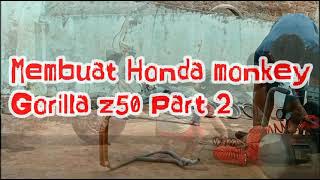 Membuat Honda gorilla z50 replika basic karisma [upl. by Airdnaxila259]