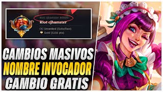 RIOT ELIMINARA TU NOMBRE DE INVOCADOR  COMO CAMBIAR TU NICK DE LOL GRATIS [upl. by Aihsened]