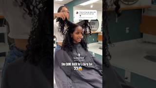 First Curly Cut😍 curlyhairstyles curlycut hairstyles hairtok curlyproducts [upl. by Judd892]