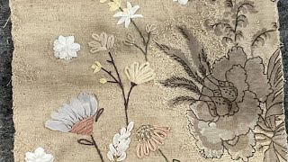 Part 8 still stitching the flowers this one is a long video roxysjournalofstitchery [upl. by Eciruam384]