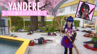 Killing Everyone with the Scythe in Yandere Mode in Amais week  Yandere Simulator Demo [upl. by Coniah210]