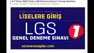 8SINIF TÃ–DER LGS 1 DENEME SINAVI 2024 YORUMLARI  TÃ–DER LGS CEVAP ANAHTARI NE ZAMAN [upl. by Schiff]