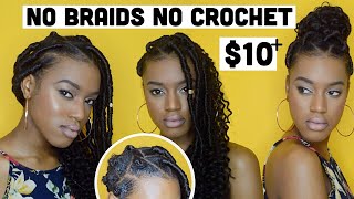 No Braids No Crochet No Tension Faux Locs  Crochet Rubber Band Method Option SaveandSlay [upl. by Iviv]