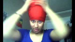 Rasta Head Wrap Tutorial [upl. by Ferdy]