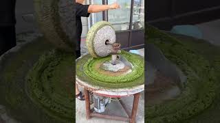 Making chive flower sauce this stone grinder looks so fun [upl. by Aisile]