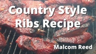 Country Style Ribs  How To Smoke Country Ribs Recipe [upl. by Yenroc]