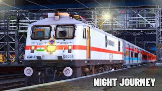 Indian Railways Train Simulator Pc Gameplay  Full Night Journey With Heavy Traffic [upl. by Esilram120]