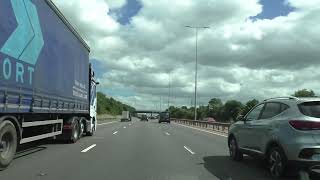 Driving On The M5 Motorway From J7 Worcester To Taunton Deane Services Taunton J25 26 England m5 [upl. by Nanyt]