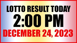 Lotto Result Today 2pm December 24 2023 Swertres Ez2 Pcso [upl. by Frederigo]