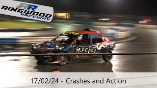 Ringwood Raceway 170224  Crashes And Action [upl. by Laband]