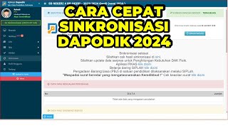 CARA CEPAT SINKRONISASI APLIKASI DAPODIK VERSI 2024  CARA MUDAH SINKRONISASI APLIKASI DAPODIK 2024 [upl. by Euqinor]