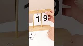 Modern Wooden Perpetual Calendar Flip Month Date Display link is given in description box 👇 [upl. by Saqaw]