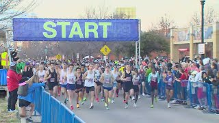 Thousands of runners take place in Cowtown Marathon in Fort Worth [upl. by Nylarad]