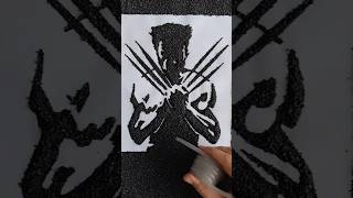 🌪️drawing Wolverine by vacuuming sand art drawing asmr [upl. by Holcman]