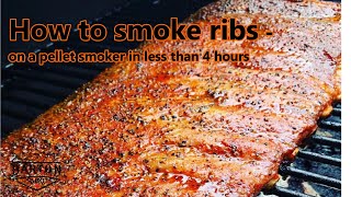 How to Smoke Spare Ribs on a pellet grill  in less than 4 hours [upl. by Adianes]