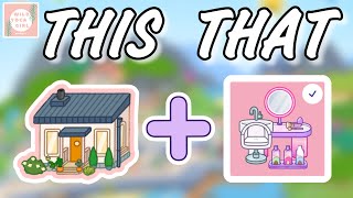 THIS  THAT 🤩 FREE HOME 🏡  GLOSSY FURNITURE PACK 💄💅🏻🪷 TOCA LIFE WORLD 🌎 [upl. by Auqinimod640]